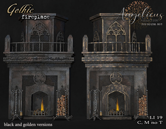 .AngelicUs.  Fireplace  Gothic 