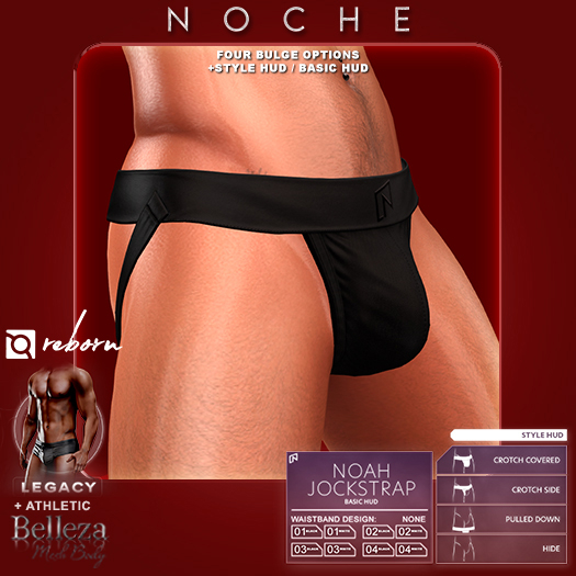 NOCHE. Noah Jockstrap Black