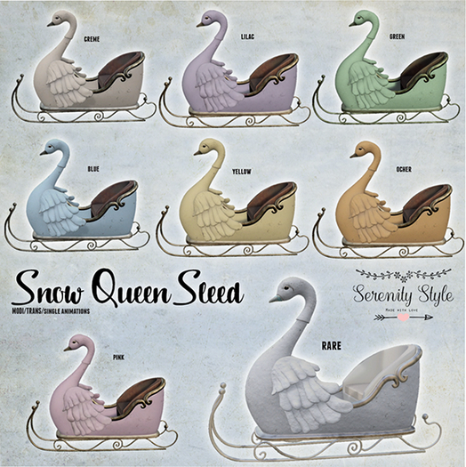 Serenity Style- Snow Queen Sled RARE