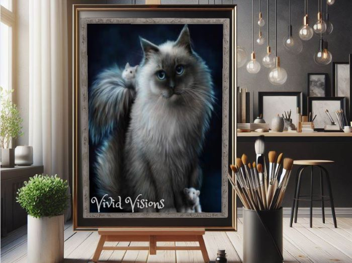 Mouse Kitty Cat Love Picture Frame