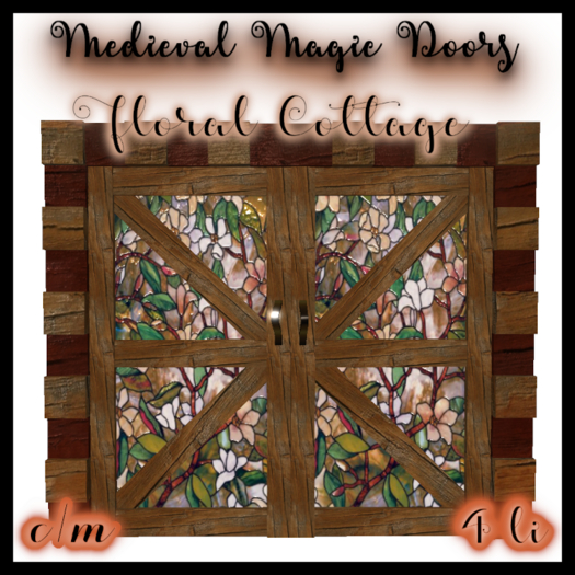 Medieval Magic Doors Floral Cottage