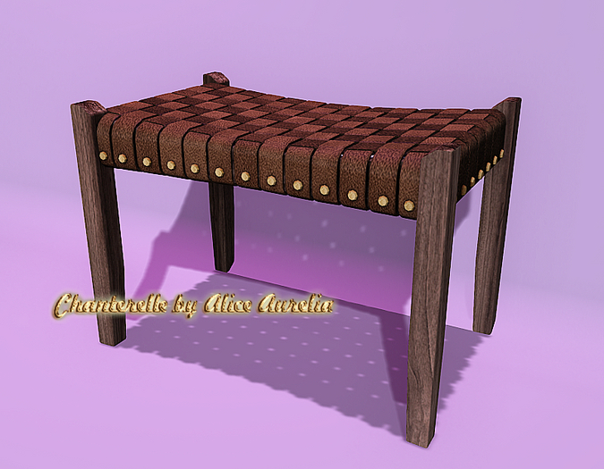 *AF* Lodge 05 - Leather Stool