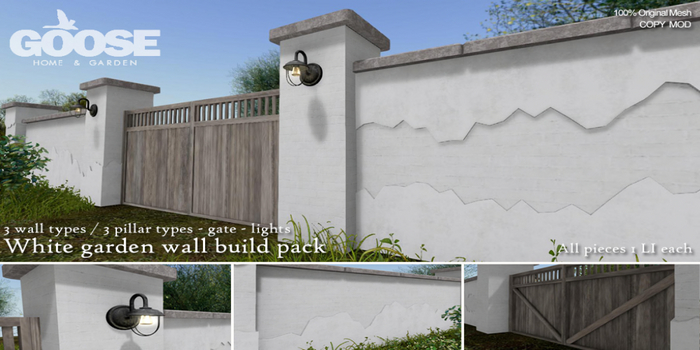 GOOSE - White garden wall build pack