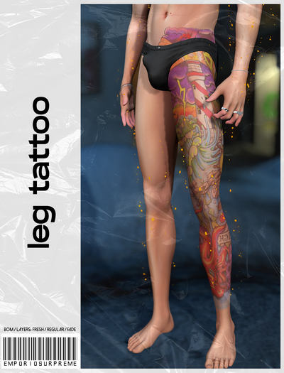 [ES] Leg Tattoo . Color Art