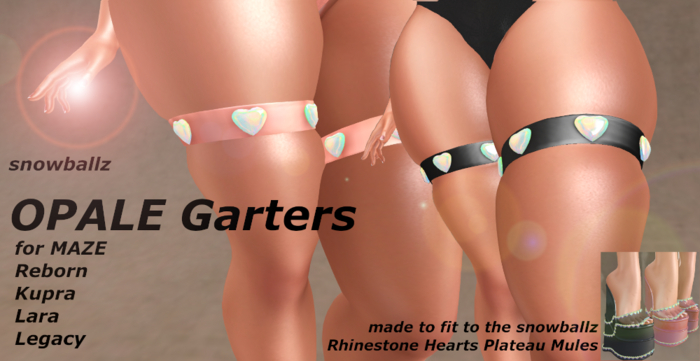 ☺☻SNOWBALLZ☻☺ Opale Garters -black-