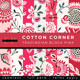 Made by Porter - Cotton Corner - Traditional Indian Block Pink