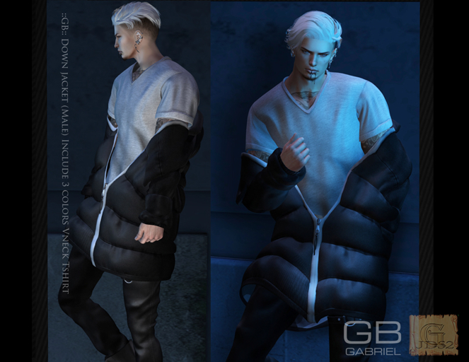 Down jacket Light gray Fatpack(Signature,Belleza,slink,TMP)