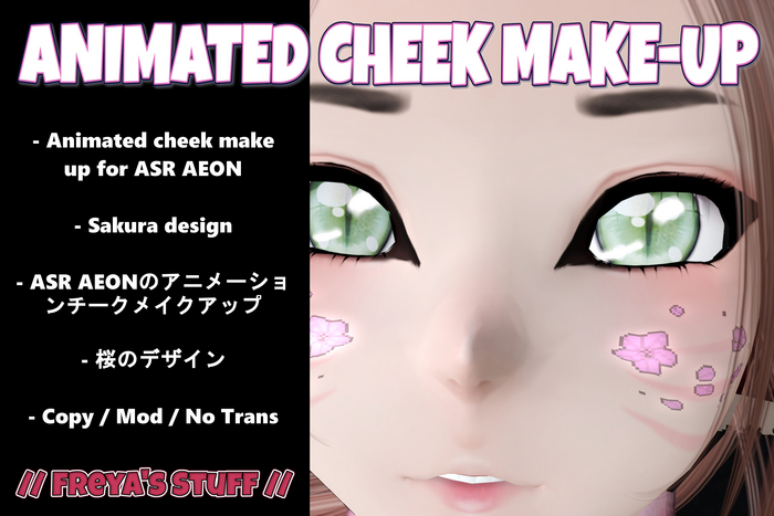 ASR AEON CHEEK ANIMATED SAKURA // Animated face makeup for ASR Aeon Anime Head // FREYA'S STUFF // 