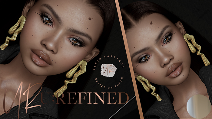 {U:Refined} Fluid Drop Earrings [Silver]
