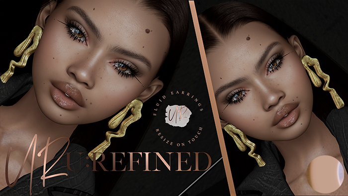 {U:Refined} Fluid Drop Earrings [Copper]