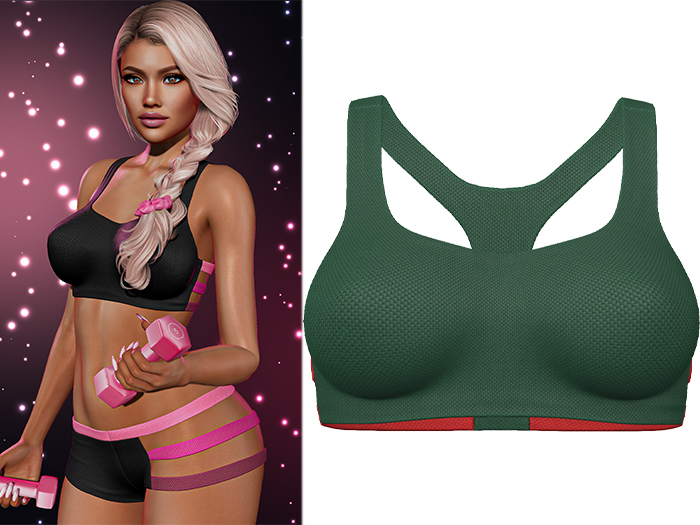 Jillian Sports Bra 2.0 [Emerald] - Maitreya Lara • LaraX • Petite • PetiteX • Legacy • Reborn Clothing