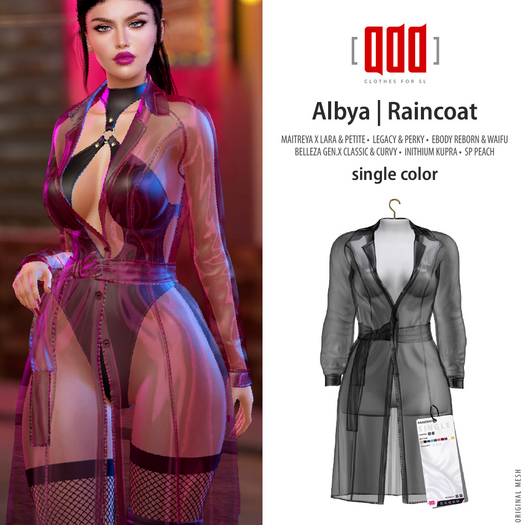 [ADD] Albya Raincoat - Black