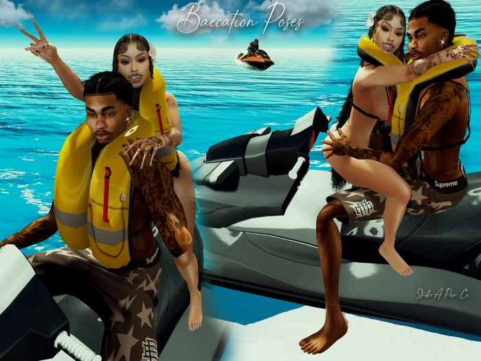 Baecation Jet Ski Poses 
