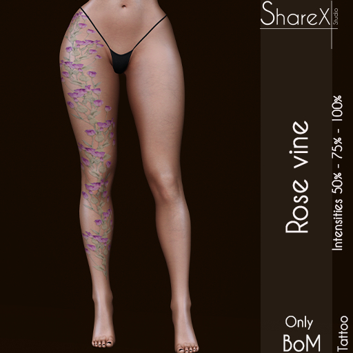ShareX Studio Rose Vine  Tattoo