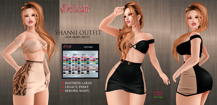 Delicatt couture - Shanni Outfit (top, skirt, belt) - 2024#March#10