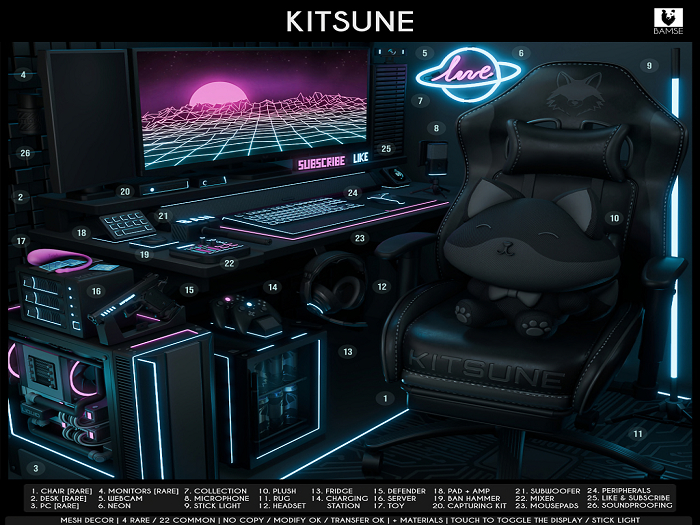 1. BAMSE : Kitsune - Chair RARE