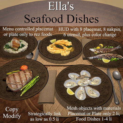 Ella's Seafood Dishes