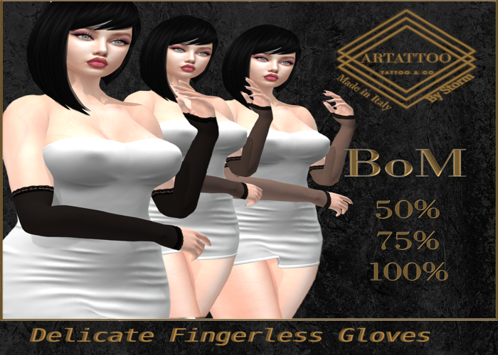 Artattoo Delicate Fingerless gloves