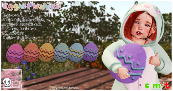 {Fluff N Stuff} Eggie Plush - Orange/Pink