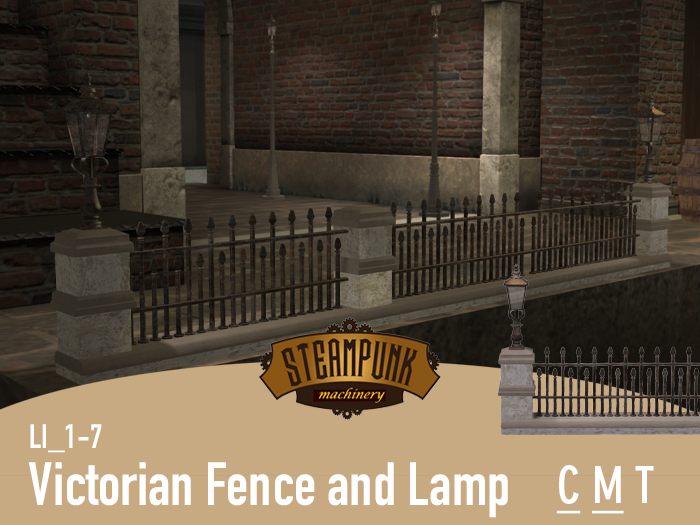 Steampunk Machinery - Victorian Urban Fence and Lamp BUILDER KIT