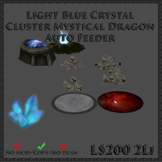 [MD] Light Blue Crystal Cluster Auto Feeder