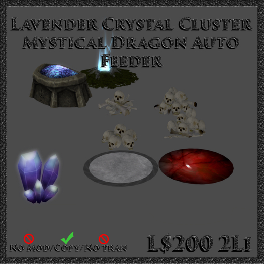 [MD] Lavender Crystal Cluster Auto Feeder
