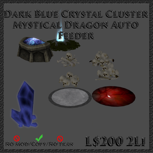 [MD] Dark Blue Crystal Cluster Auto Feeder