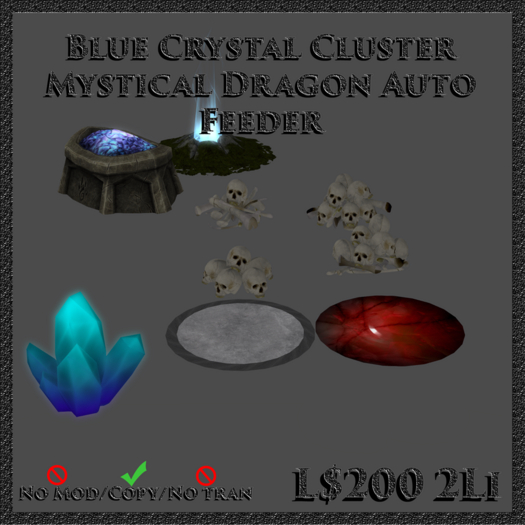 [MD] Blue Crystal Cluster Auto Feeder