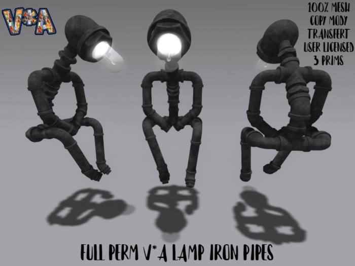 FULL PERM V*A LAMP IRON PIPES