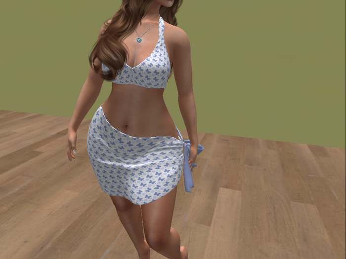 One In A Melon blue butterfly bikini