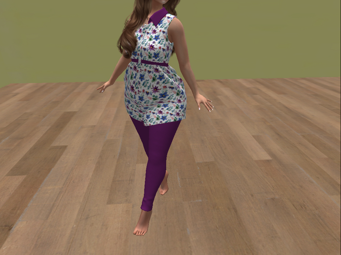 One In A Melon flower tank and leggings
