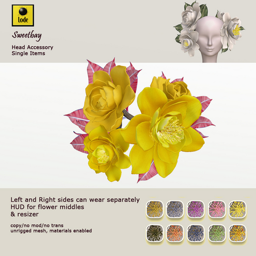 *LODE* Head Accessory - Sweetbay [yellow]