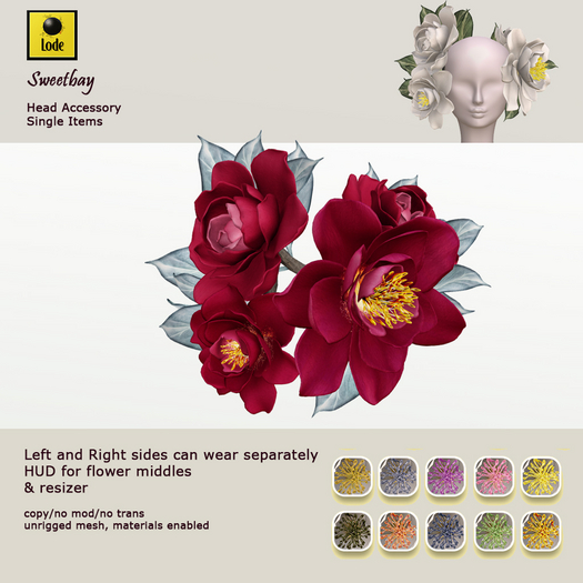 *LODE* Head Accessory - Sweetbay [wine]