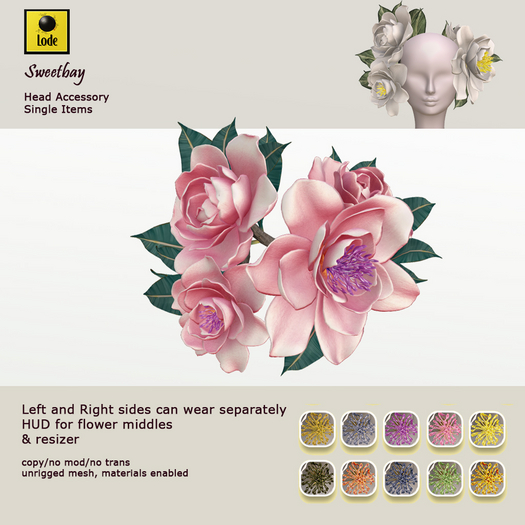 *LODE* Head Accessory - Sweetbay [pink]