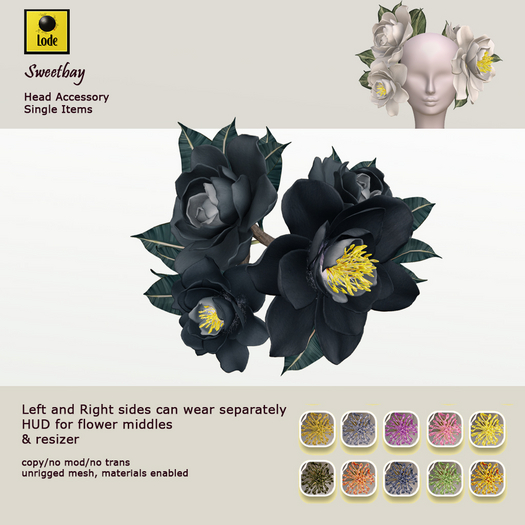 *LODE* Head Accessory - Sweetbay [black]