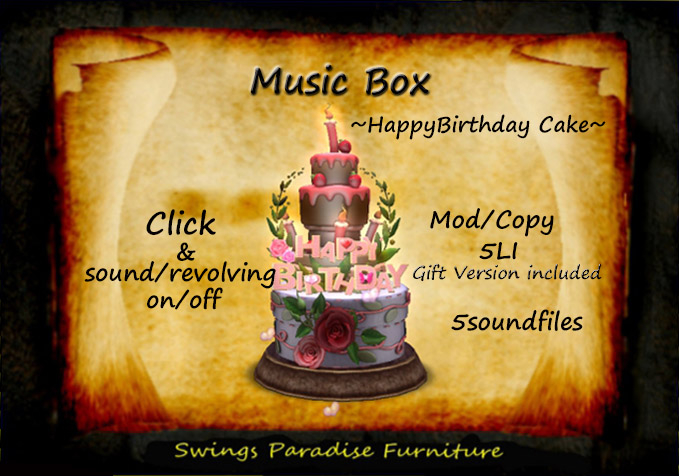 Music Box ~ Happy Birthday Cake ~