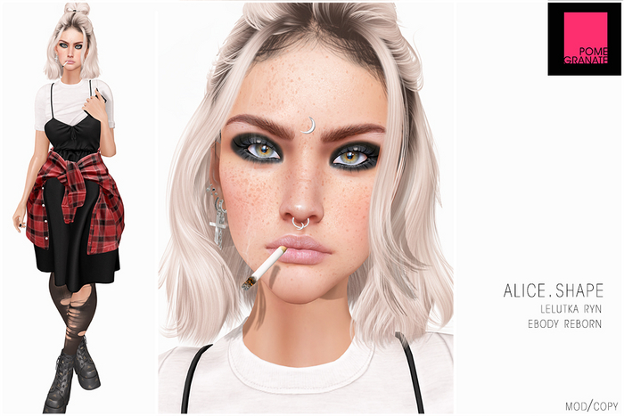 .pomegranate. alice shape. eborn. ryn