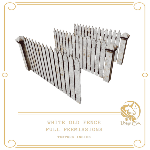 White Old Fence 