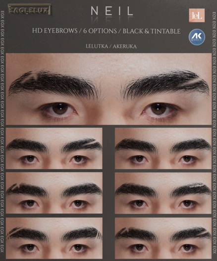 EGX. HD Neil Eyebrows (Lelutka / AK ADVX)