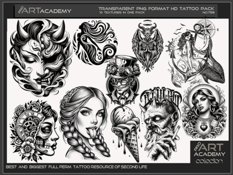 Second Life Marketplace - @PAA - Tattoo Texture Pack 759