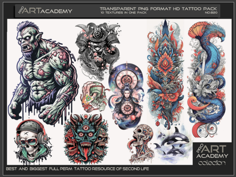 Second Life Marketplace - @PAA - Tattoo Texture Pack 820