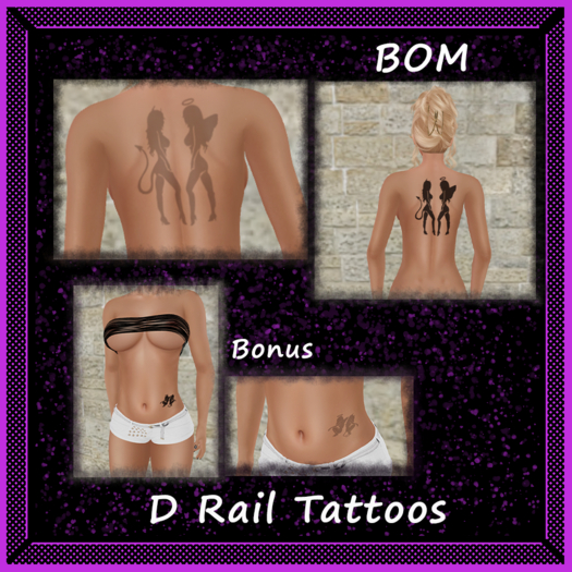 Angel Devil Back Tattoo – BOM