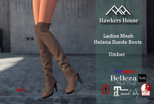 *HH* Ladies Mesh Helena Suede Boots Umber