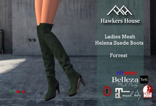 *HH* Ladies Mesh Helena Suede Boots Forest