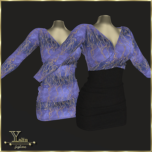 Yalin Fashion RUBY Blue - TWO OPTION TO WEAR!!!