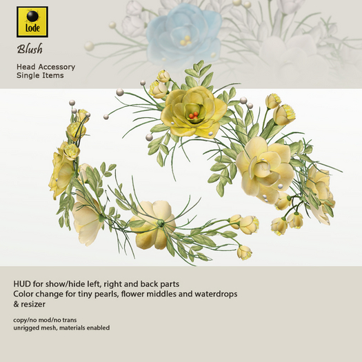 *LODE* Head Accessory - Blush [yellow]