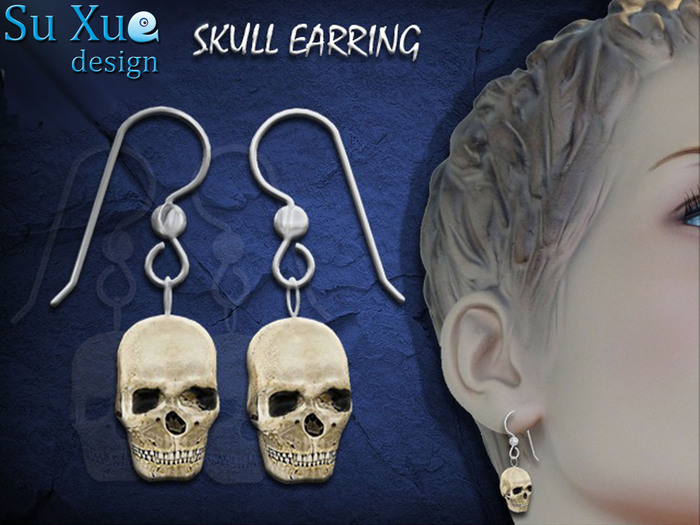 Earrings Skull Demo