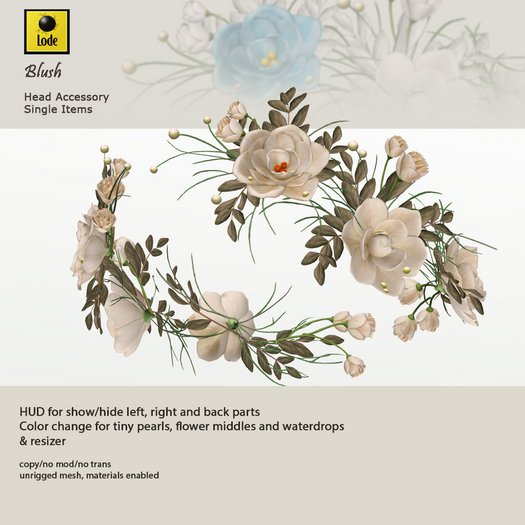 *LODE* Head Accessory - Blush [cream]