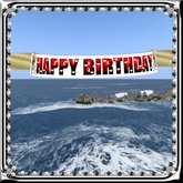 HBB1 - Happy Birthday Puppy Red Banner