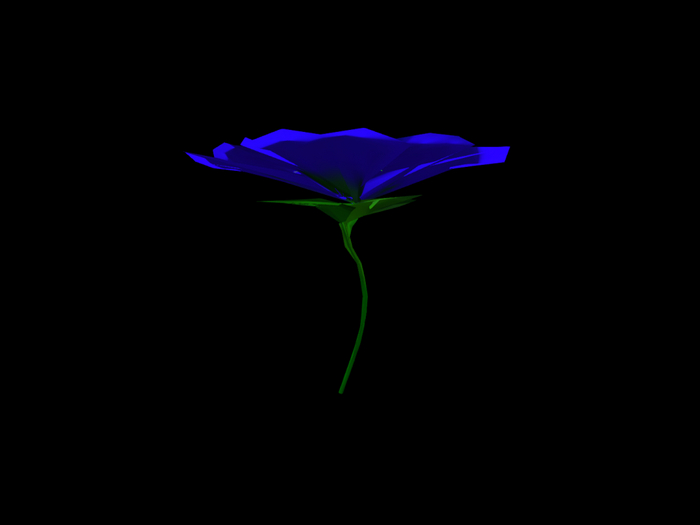 *PICTURE THIS* Blue daisy sculpted 1 prim